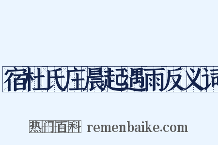 宿杜氏庄晨起遇雨反义词是什么意思的图片